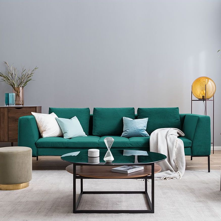 Samt-Sofas in skandinavischem Design