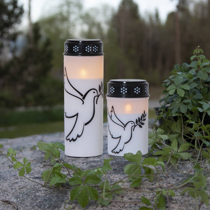 LED-Grablicht Dove, weiß/schwarz Kunststoff 12,5 cm Batterie