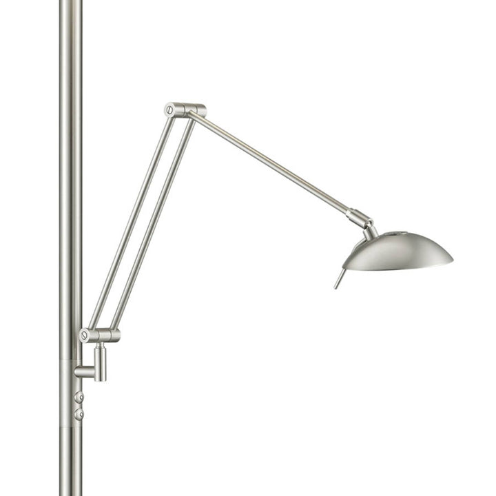 LED-Stehleuchte Nola nickel matt