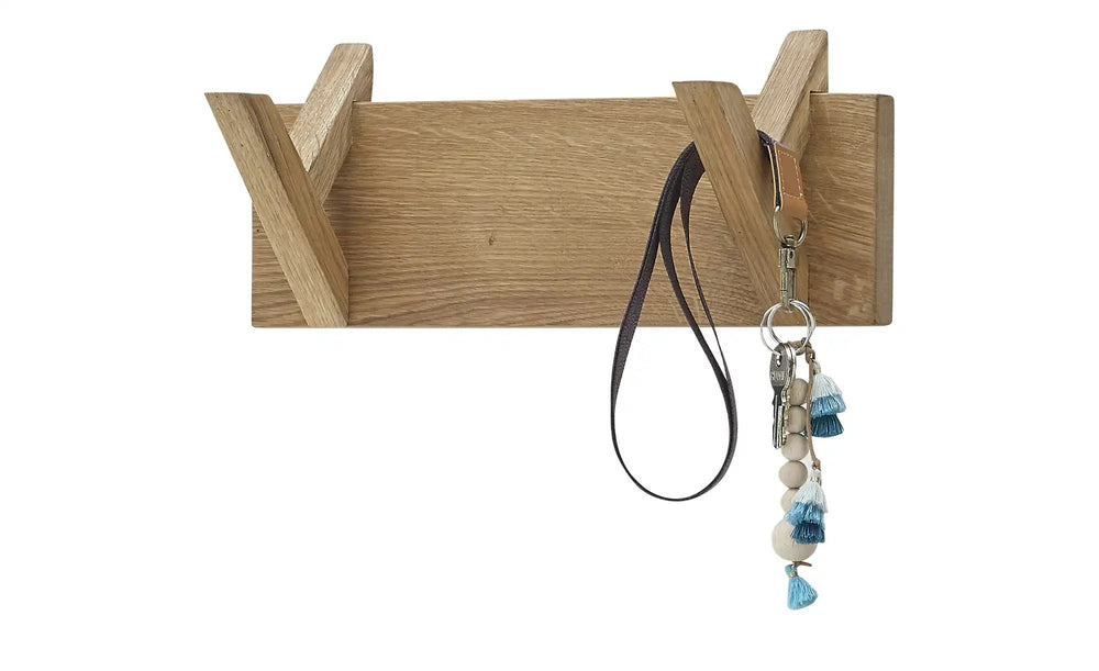 Garderobenleiste Mörlen ¦ holzfarben ¦ Massivholz ¦ Maße (cm): B: 30 H: 13 T: 12.0 Garderoben & Kleiderstangen