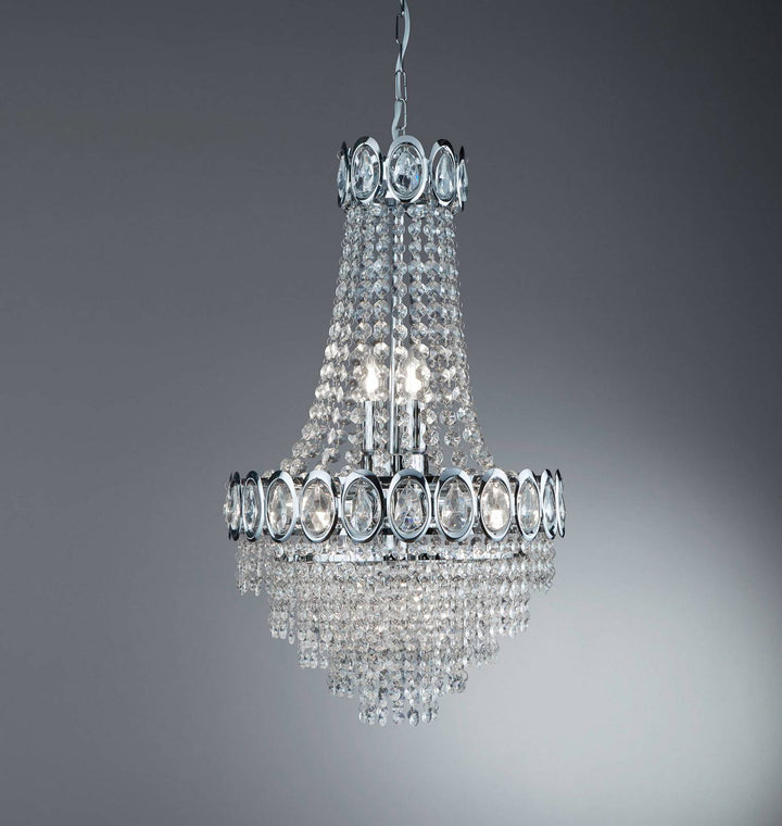 Kronleuchter Limoges mit Glasperlenbehang
