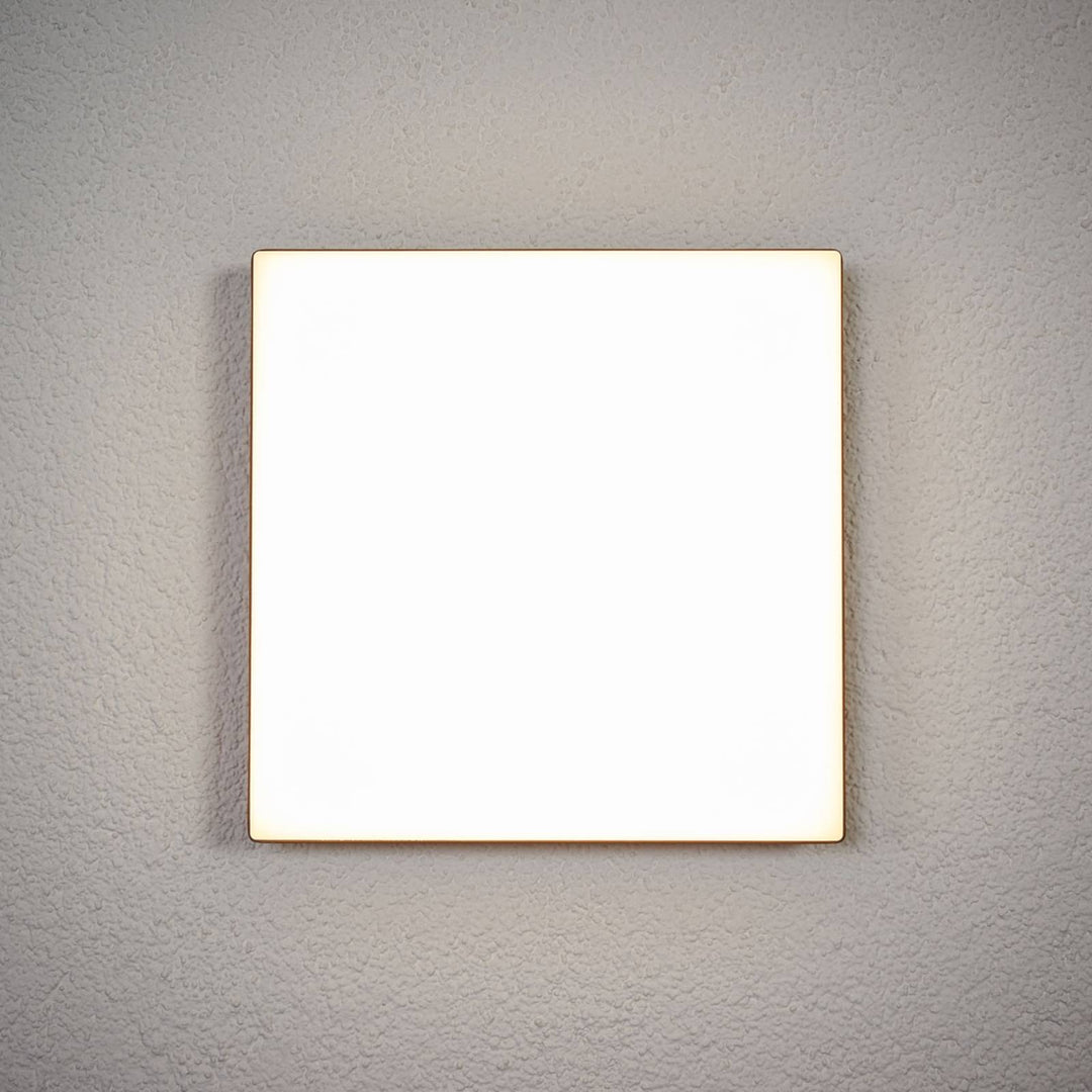Lucande LED-Außendeckenleuchte Henni, Sensor, 30x30 cm, IP65