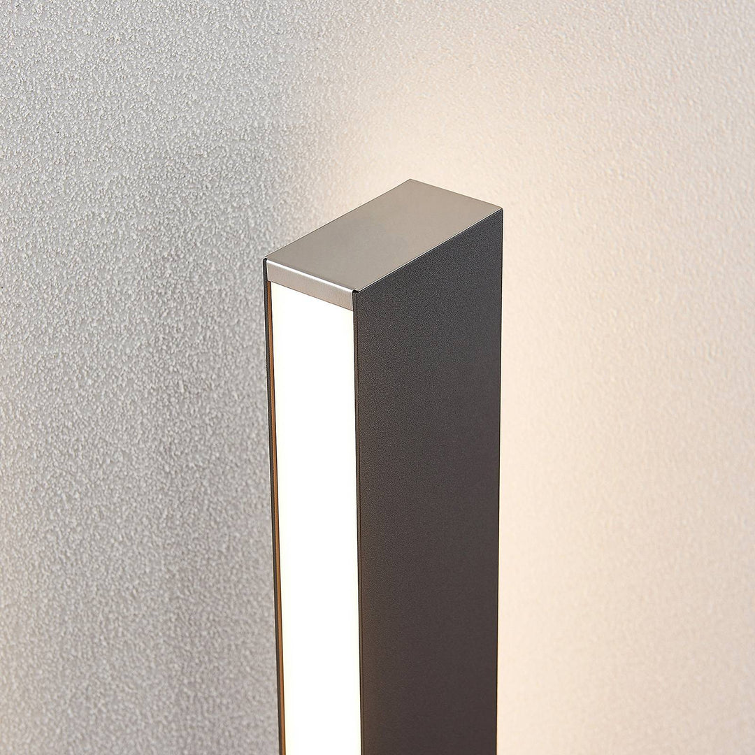 Lucande LED-Wegelampe Aegisa, 80 cm, anthrazit, Metall, IP54