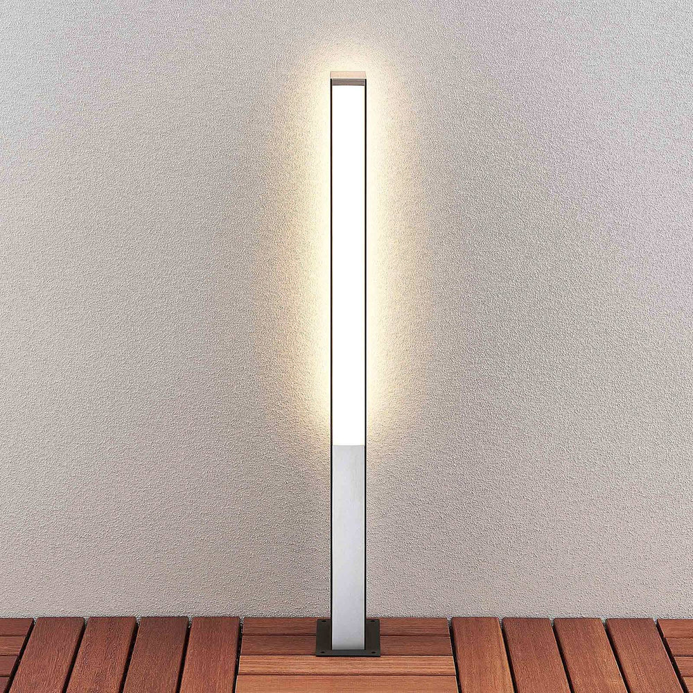 Lucande LED-Wegelampe Aegisa, 80 cm, anthrazit, Metall, IP54