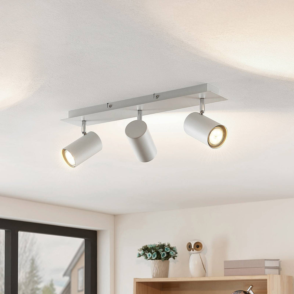 Lindby Deckenstrahler Joffrey, 49 cm, weiß, 3-flg., GU10