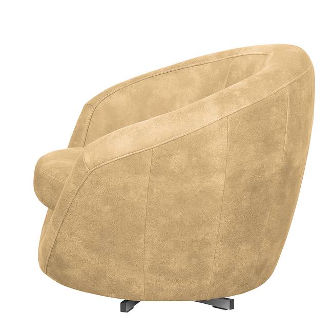 Drehsessel Braun/Sand Microfaser Bera 92 x 75 x 80cm