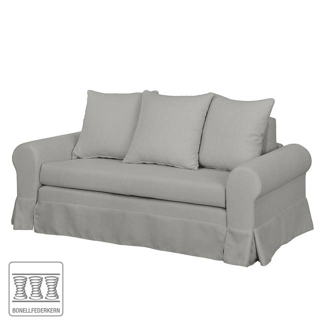 Schlafsofa Larmond Grau/Platin Webstoff Polia 205cm Landhaus