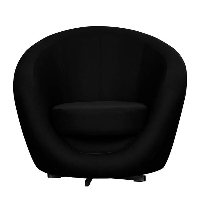 Drehsessel Schwarz Webstoff Etje 92 x 75 x 80cm