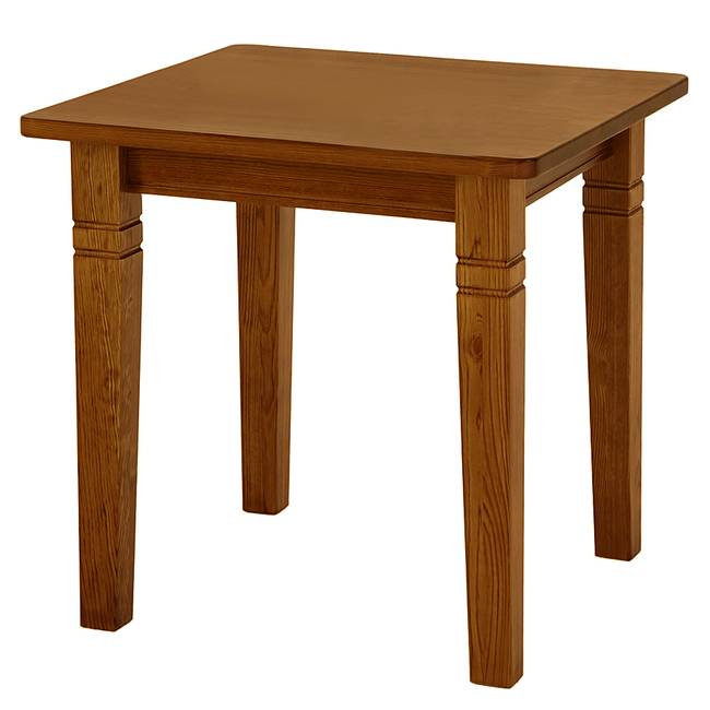 Esstisch I 78 x 78 x 78cm mit 2 Ansteckplatten Braun/Kiefer Bernstein