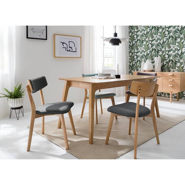 Esszimmerstuhl COLSON 50 x 79 x 50cm Braun/Grau/Dunkelgrau 2er Set