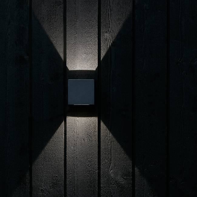 LED-Wandleuchte Argos 10 x 9 x 9cm Grau