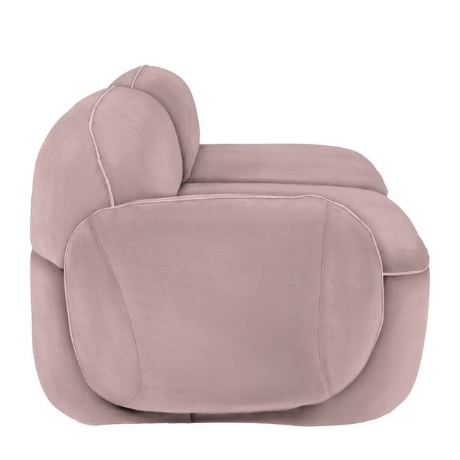Sofa Vieux Colpo 2-Sitzer Pink/Pink Flachgewebe Meave 222 x 80 x 104cm Armlehne davorstehend links Glamour