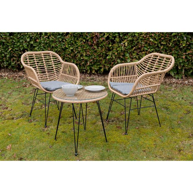 Balkon-Set Seaton 3-teilig Beige