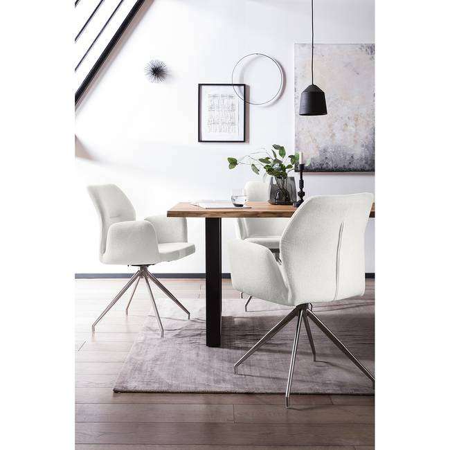 Armlehnstuhl Cervantes 60 x 89 x 62cm Beige/Creme