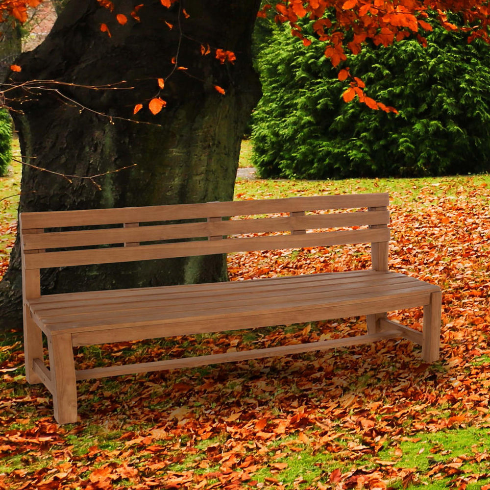 CLP Gartenbank, Teak, Holz, 240x85x50 cm, Gartenmöbel,