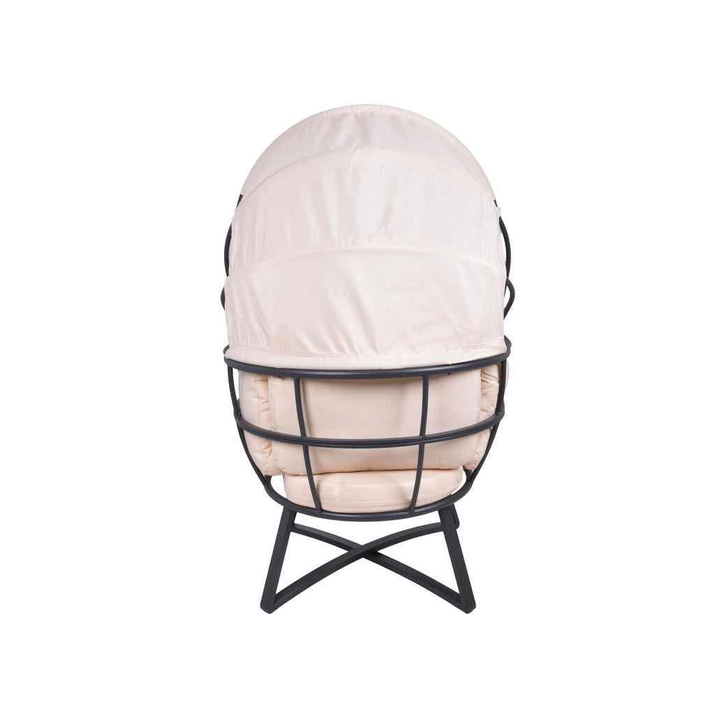 Deluke Gartenmuschel, Beige, Kunststoff, 91x152x77 cm,