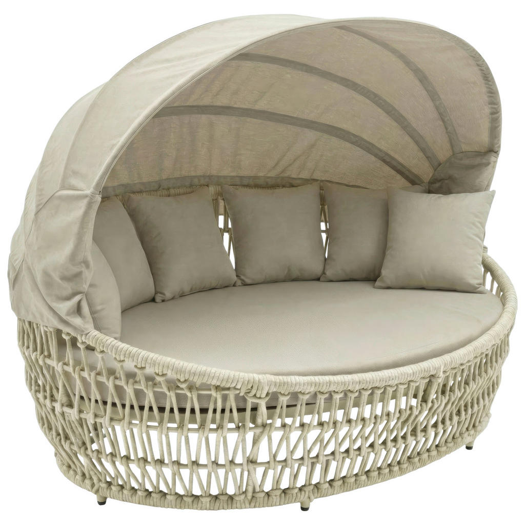 Ambia Garden Gartenmuschel, Taupe, Beige, Metall, Kunst