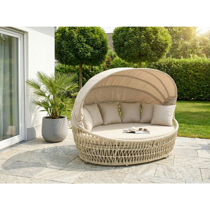 Ambia Garden Gartenmuschel, Taupe, Beige, Metall, Kunst