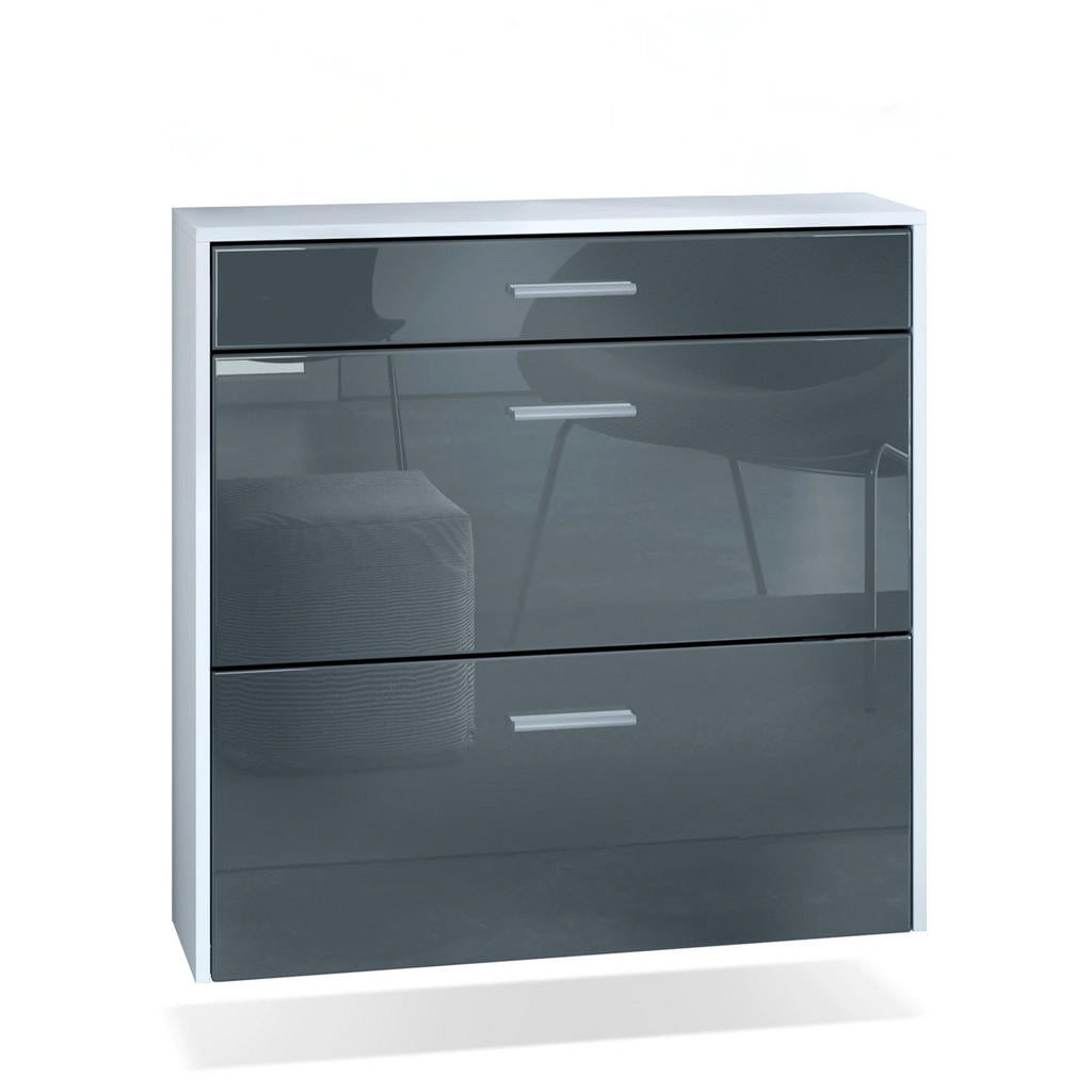 InnoFurn Hängender-Schuhschrank, Grau, Holzwerkstoff, 8