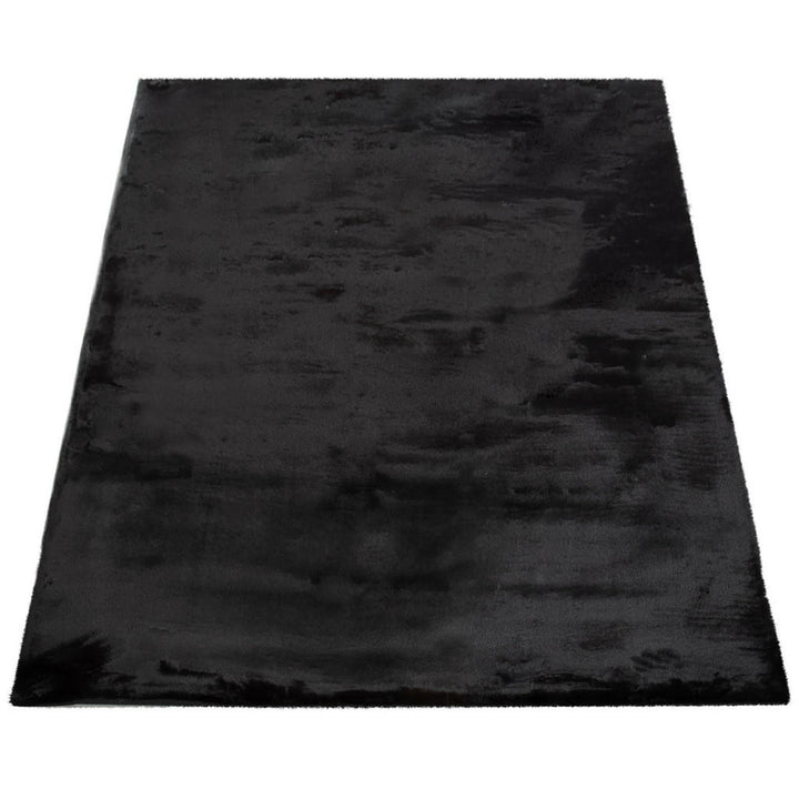 Paco Home Hochflorteppich, Schwarz, Textil, Rechteckig,