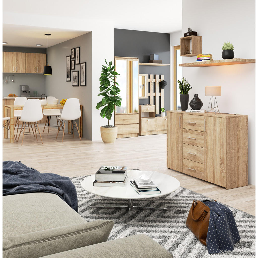 Akord Kommode, Sonoma Eiche, Holzwerkstoff, Nachbildung