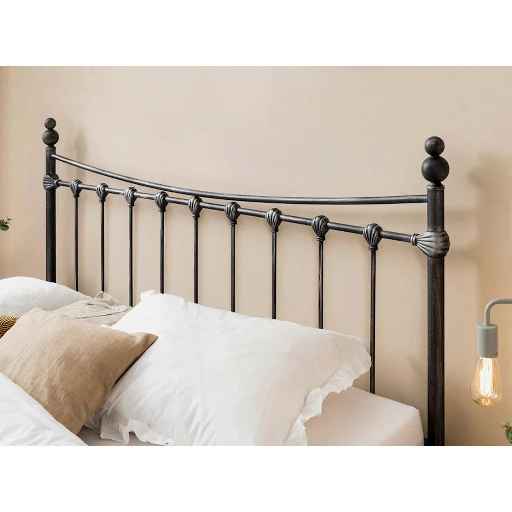 BED BOX Metallbett, Schwarz, Metall, 140x220 cm, Schlaf