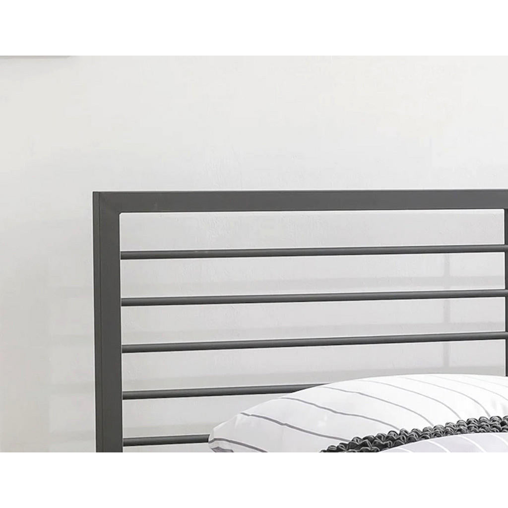 BED BOX Metallbett, Schwarz, Metall, 140x210 cm, Schlaf