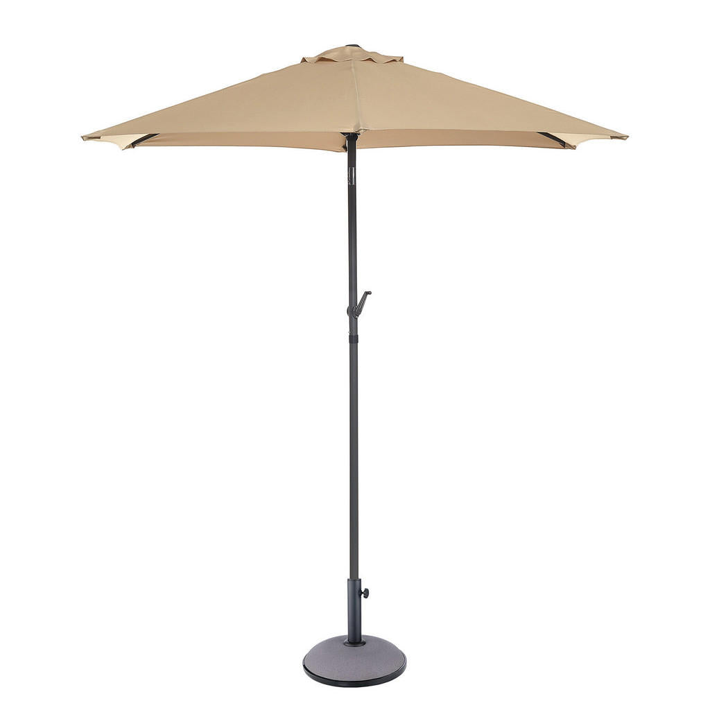 Butlers Sonnenschirm, Beige, Metall, Textil, Stein, 250