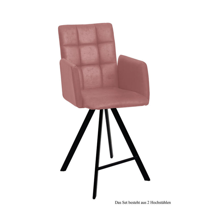 58aufmkessel Thekenstuhl, Dunkelrosa, Schwarz, Kunststo