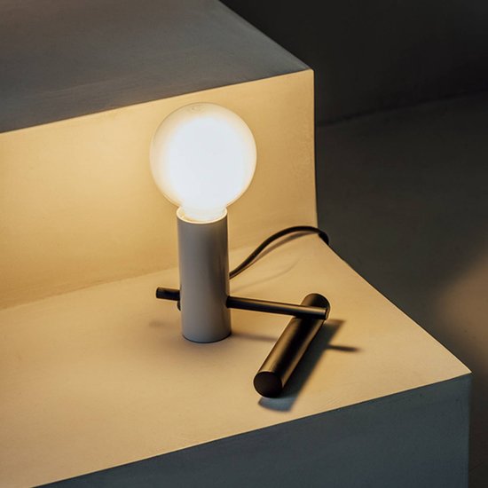 LEDS-C4 Nude Tiny Tischleuchte E27 grau/schwarz
